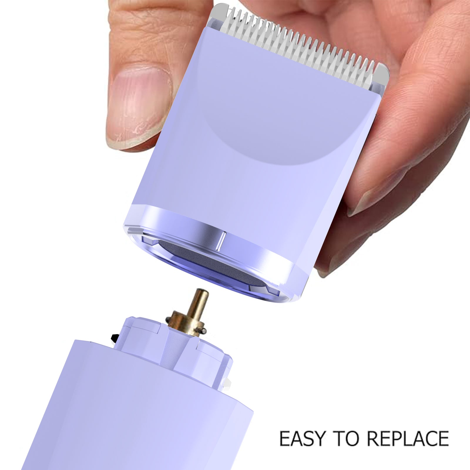 OLOV Electric Body Hair Trimmer Kit - Bikini, Groin & Underarm Grooming, Wet/Dry Shaver, USB Rechargeable, Waterproof Razor for Men & Women, Purple