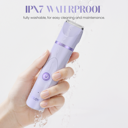 OLOV Electric Body Hair Trimmer Kit - Bikini, Groin & Underarm Grooming, Wet/Dry Shaver, USB Rechargeable, Waterproof Razor for Men & Women, Purple