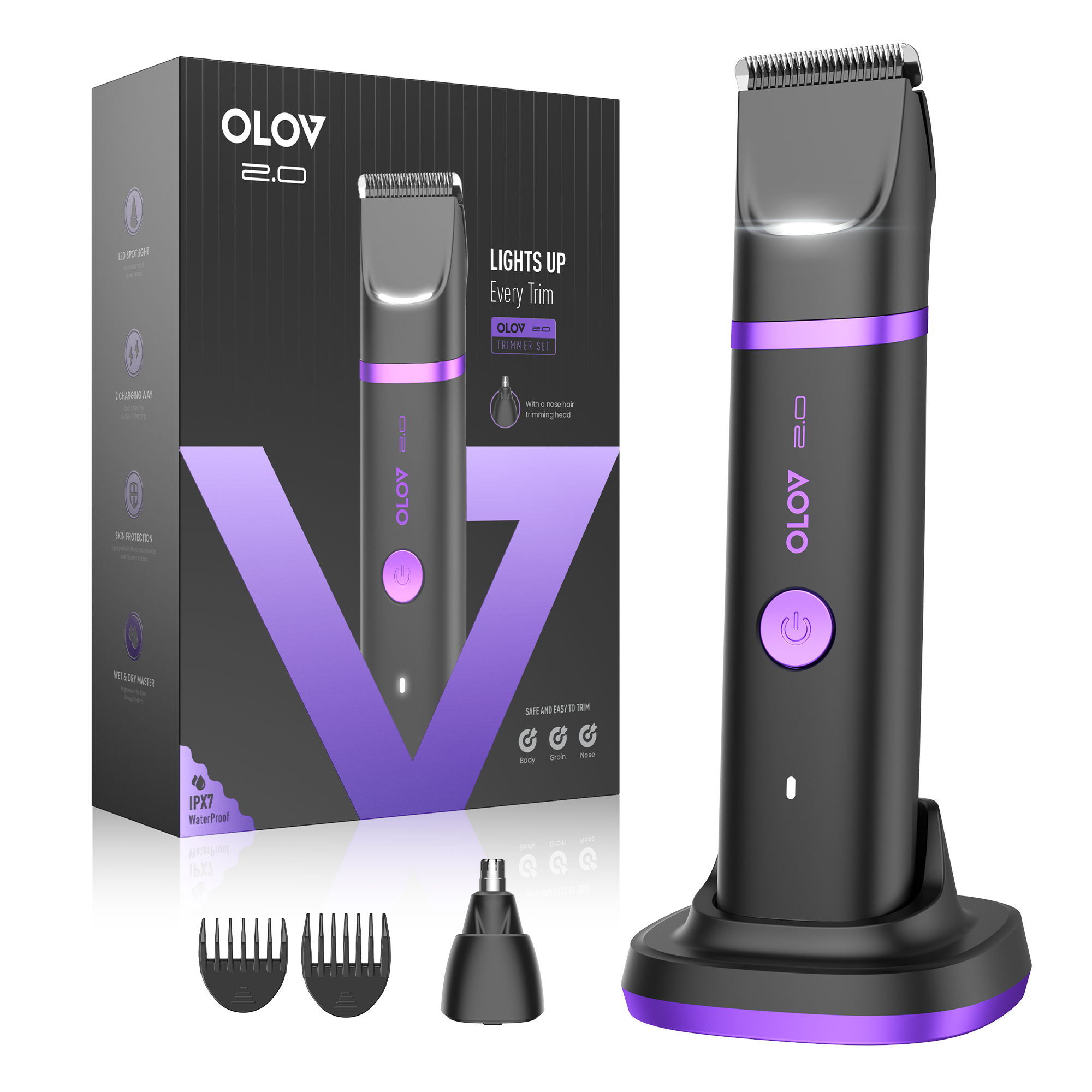 OLOV® 2.0 Groin & Body Hair Trimmer for Men