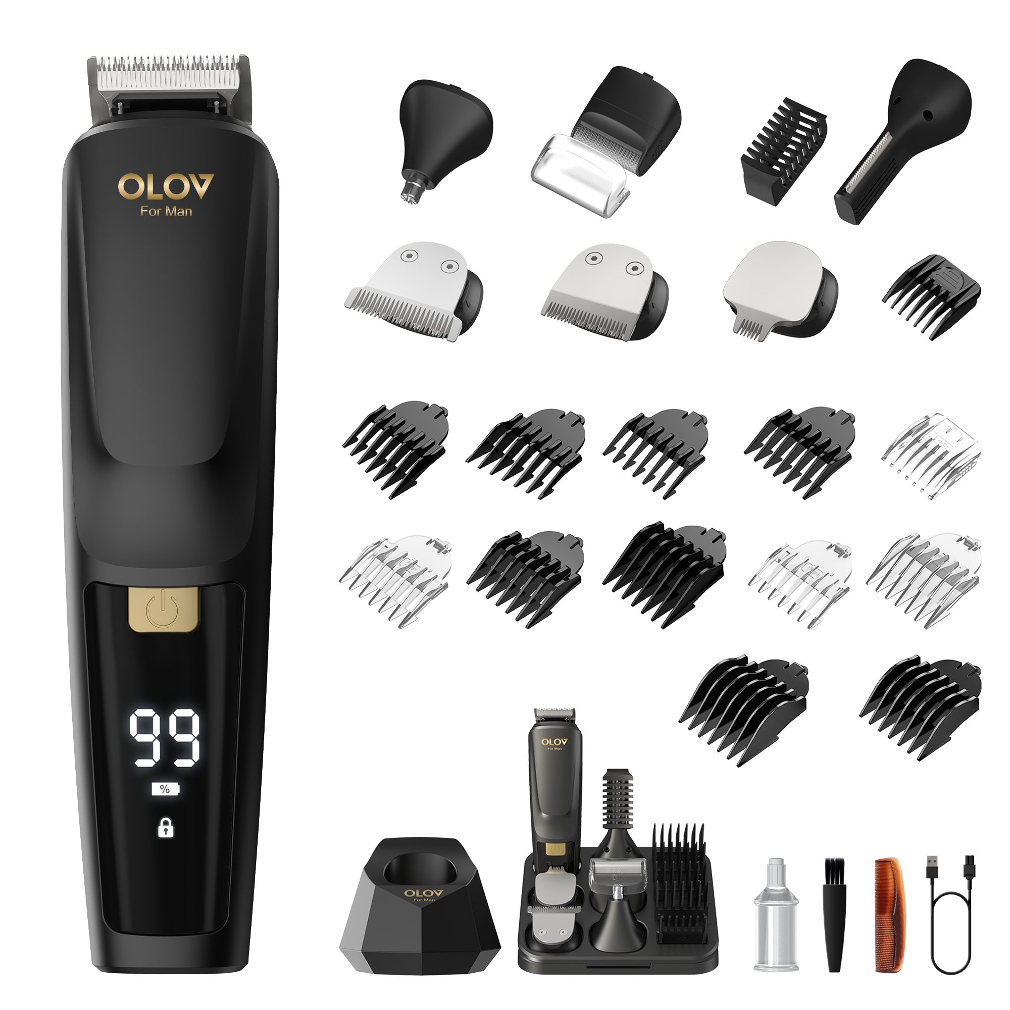 OLOV® Titan1.0 Facial & Body Hair Grooming Kit