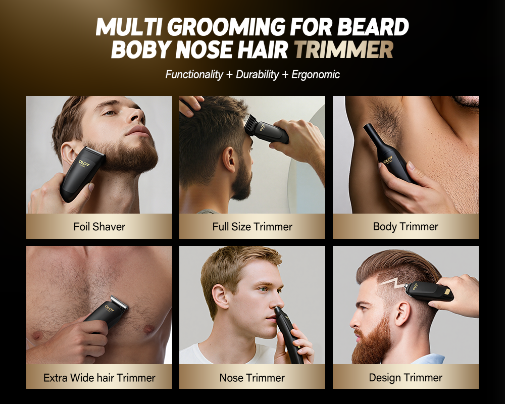 OLOV® Beard Trimmer, 21 Piece All-in-One Mens Grooming Kit and Hair Clipper