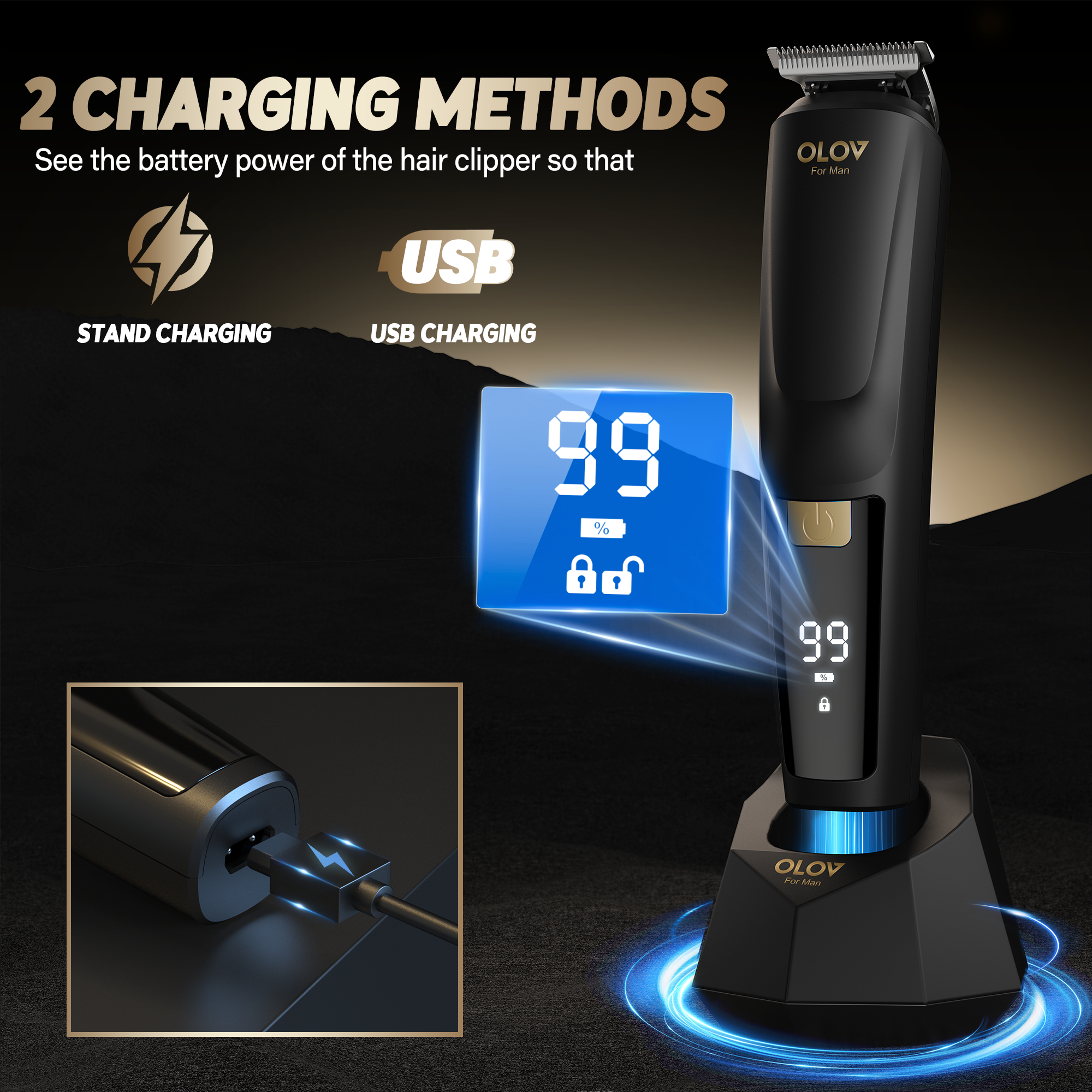 OLOV® Beard Trimmer, 21 Piece All-in-One Mens Grooming Kit and Hair Clipper