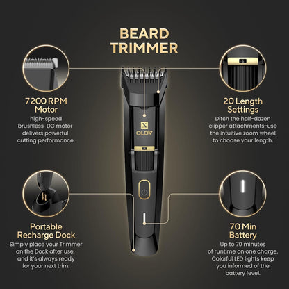 OLOV-X The Beard Hedger Premium Men's Beard Trimmer