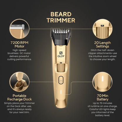 OLOV-X The Beard Hedger Premium Men's Beard Trimmer