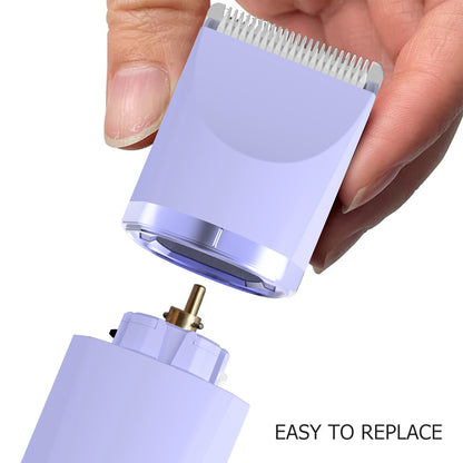 OLOV Electric Body Hair Trimmer Kit - Bikini, Groin & Underarm Grooming, Wet/Dry Shaver, USB Rechargeable, Waterproof Razor for Men & Women, Purple